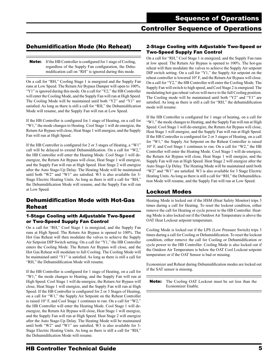 Sequence of operations, Controller sequence of operations | Orion System HB Controller User Manual | Page 5 / 48