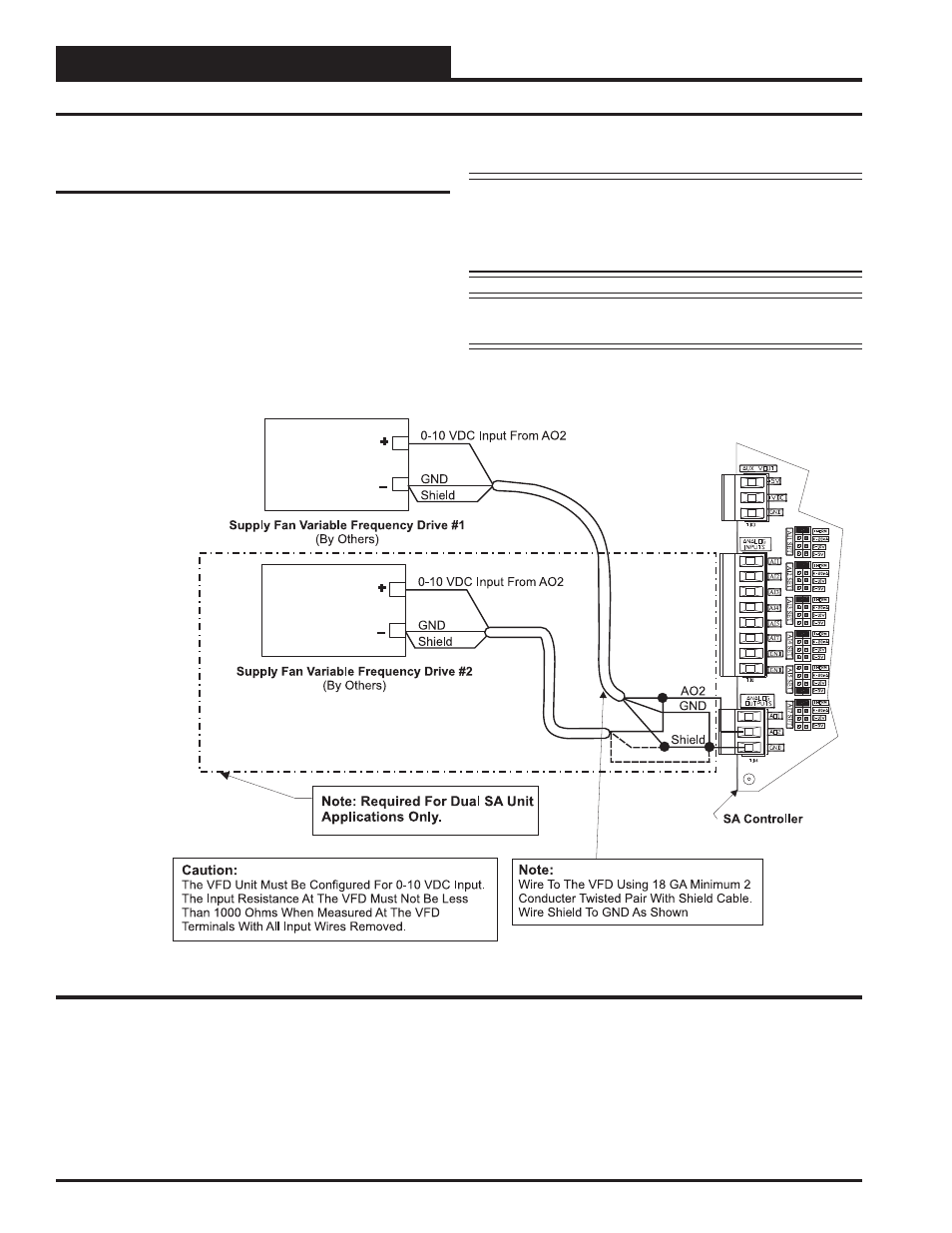 Installation & wiring, Supply fan vfd signal | Orion System SA Controller User Manual | Page 18 / 70