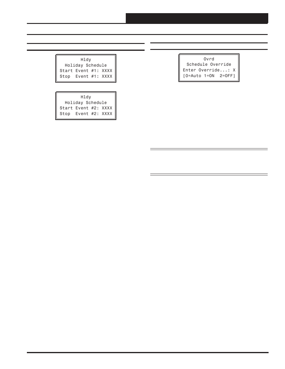 Initialization, Holiday scheduling and schedule override | Orion System Modular Service Tool SD User Manual | Page 11 / 20