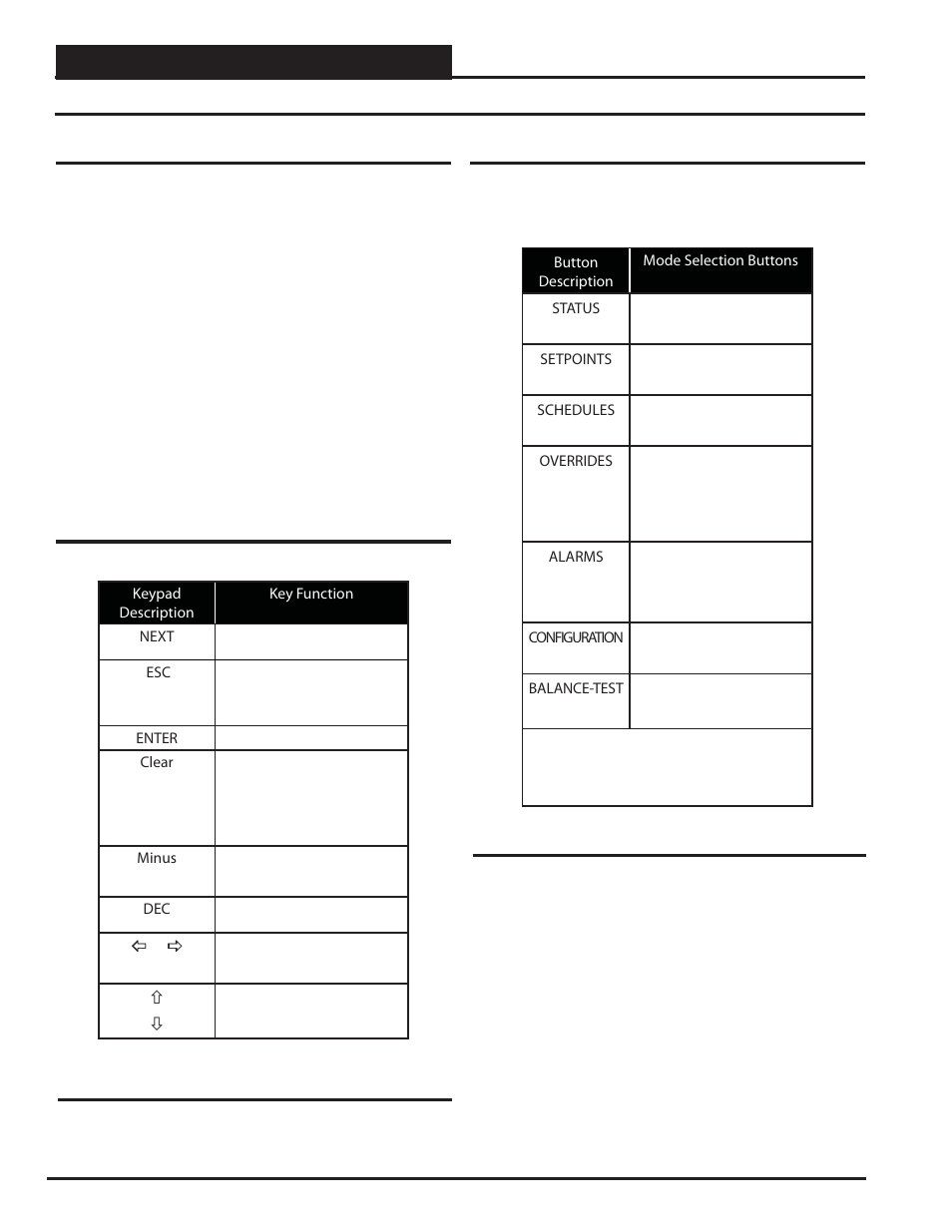 Interface overview, Modular service tool keys, Modular service tool sd 6 | Operator interfaces, Display screens & data entry keys, Mode selection buttons | Orion System Modular Service Tool SD User Manual | Page 6 / 20