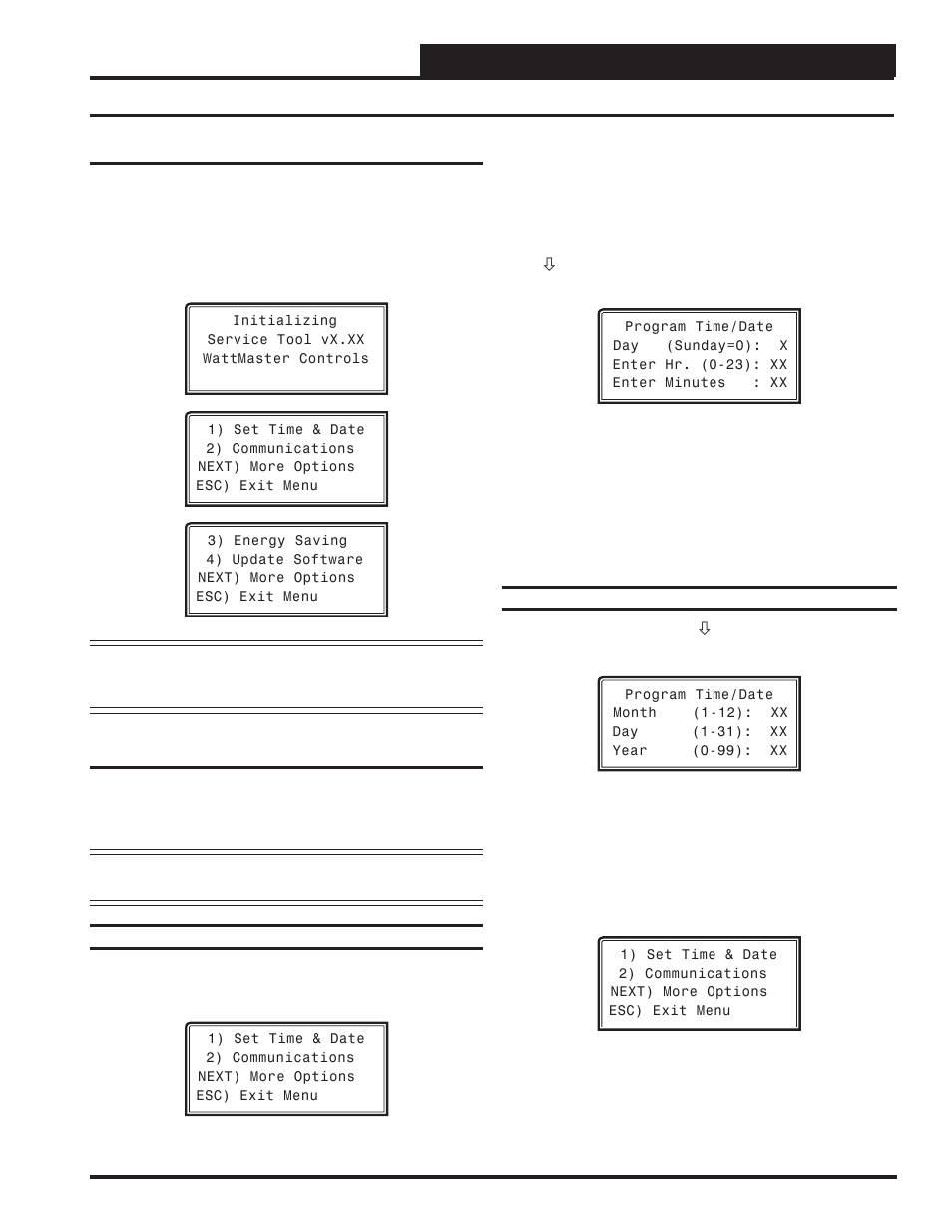 Initialization, Initialization & setting the time & date, Modular service tool sd | 7modular service tool initialization, Setting the time & date | Orion System Modular Service Tool SD User Manual | Page 7 / 20