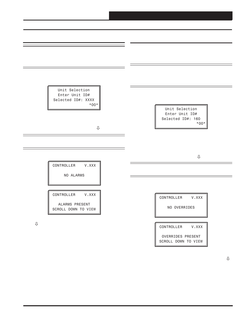 Initialization, Alarm and override search, Modular service tool sd | 9modular service tool alarm search, Modular service tool override search | Orion System Modular Service Tool SD User Manual | Page 9 / 20