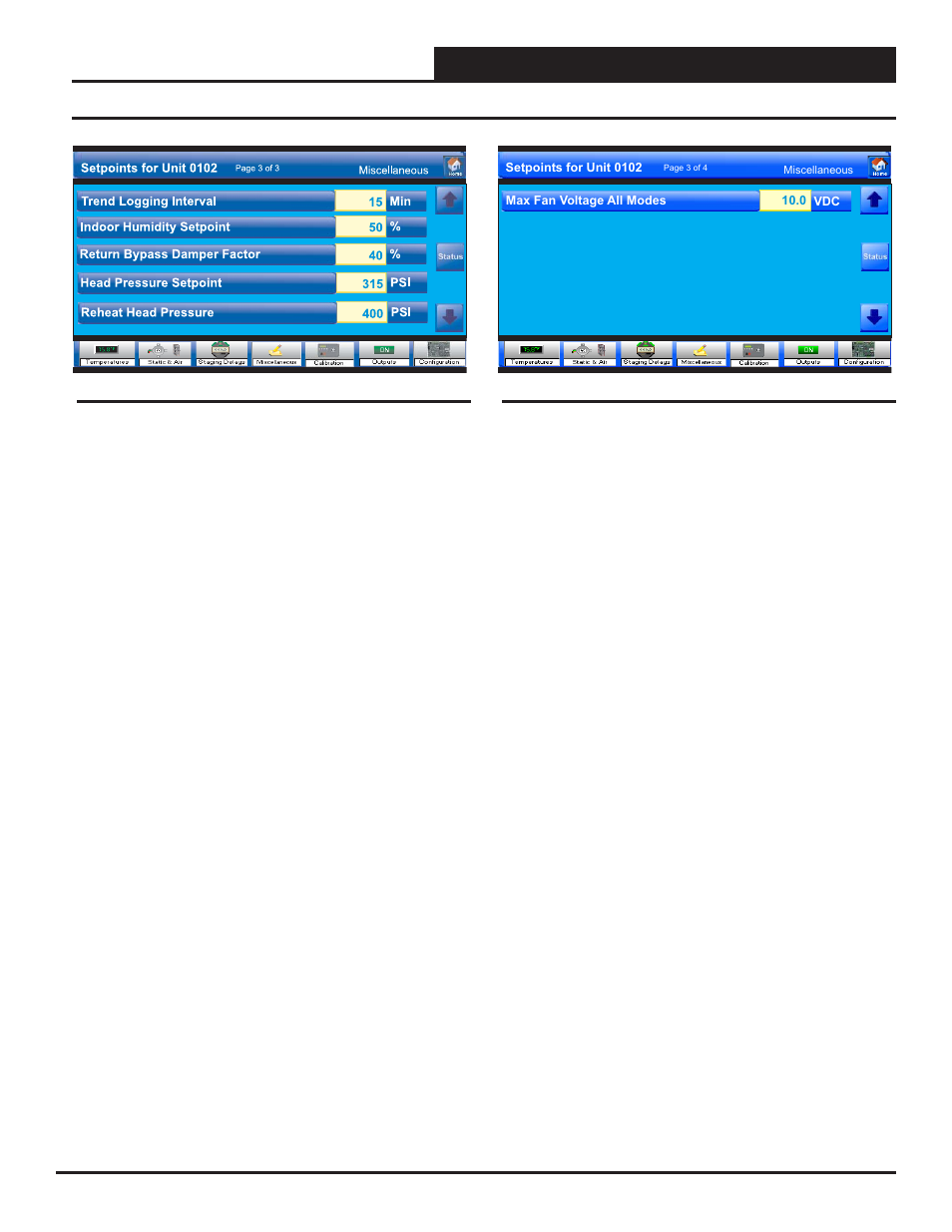 Vcm & vcm-x controllers, Vcm & vcm-x miscellaneous setpoints, Smts ii technical guide | Orion System System Manager TS II In-House User Manual | Page 39 / 84