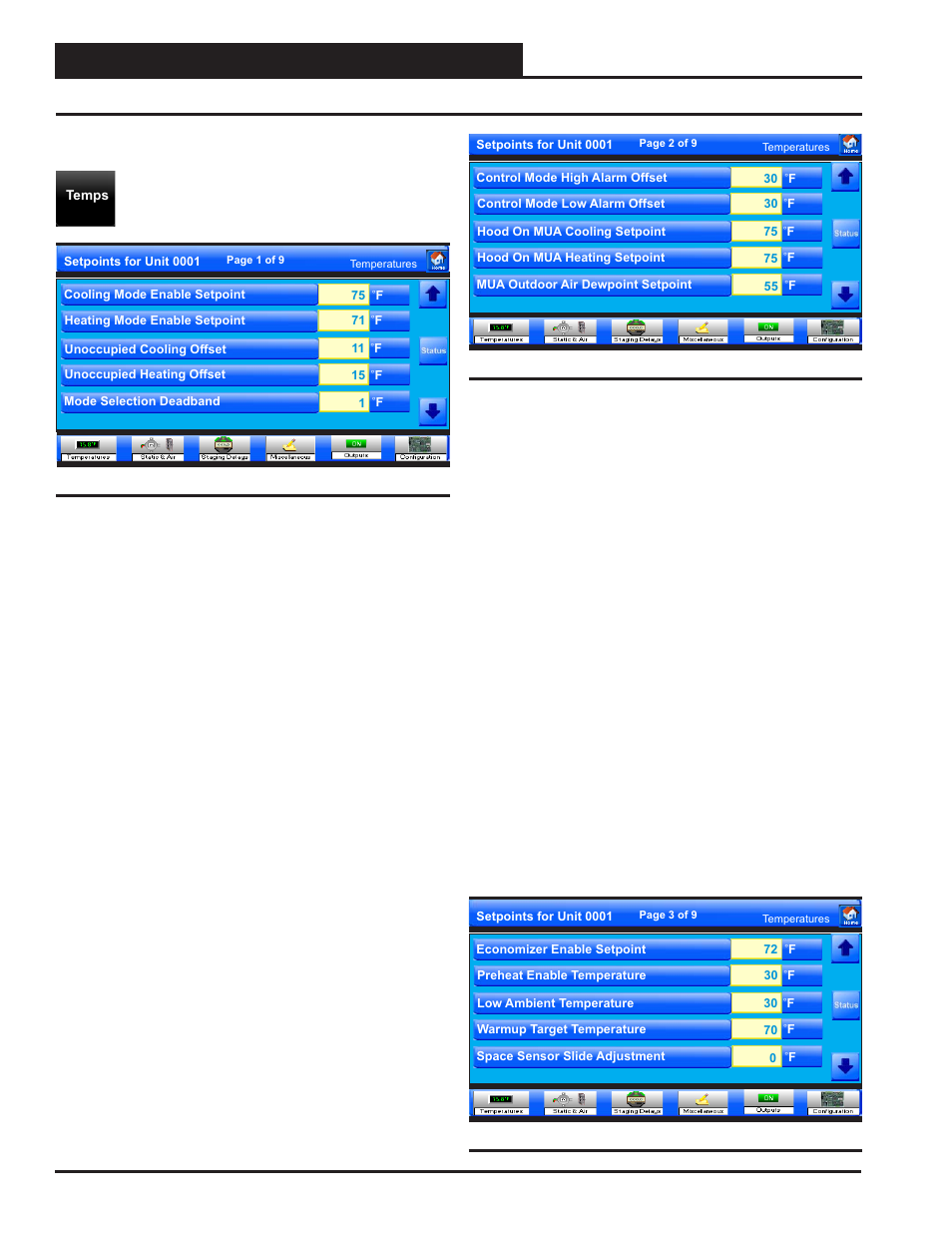 Vcm, vcm-x & vcb-x controllers, Vcb-x controllers, Vcb-x temperature setpoints | Smts ii technical guide 50, Zone | Orion System System Manager TS II In-House User Manual | Page 50 / 84