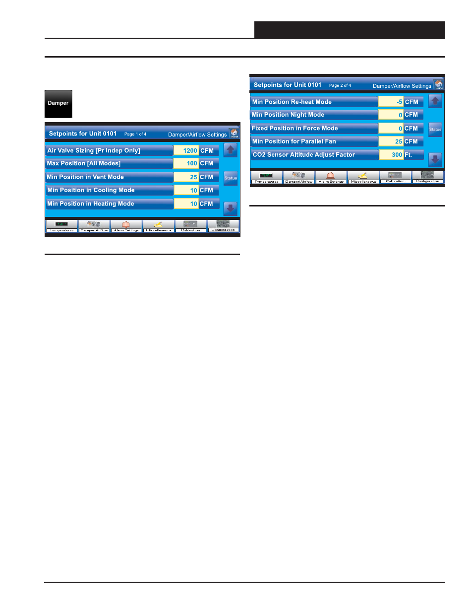 Vav/zone controllers, Vav/zone damper/airfl ow setpoints, Smts ii technical guide | Orion System System Manager TS II In-House User Manual | Page 67 / 84