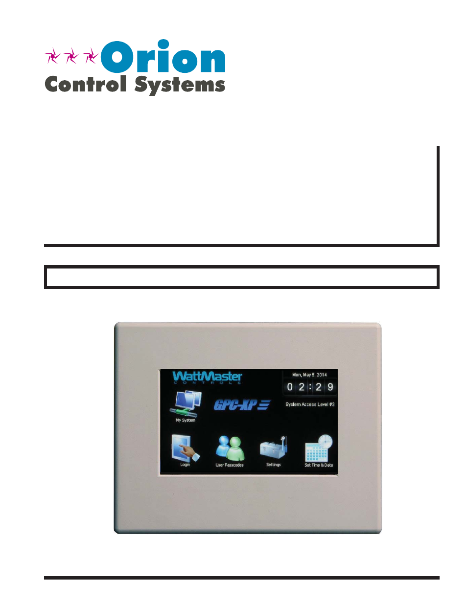 Orion System System Manager TS II For GPC-XP User Manual | 24 pages