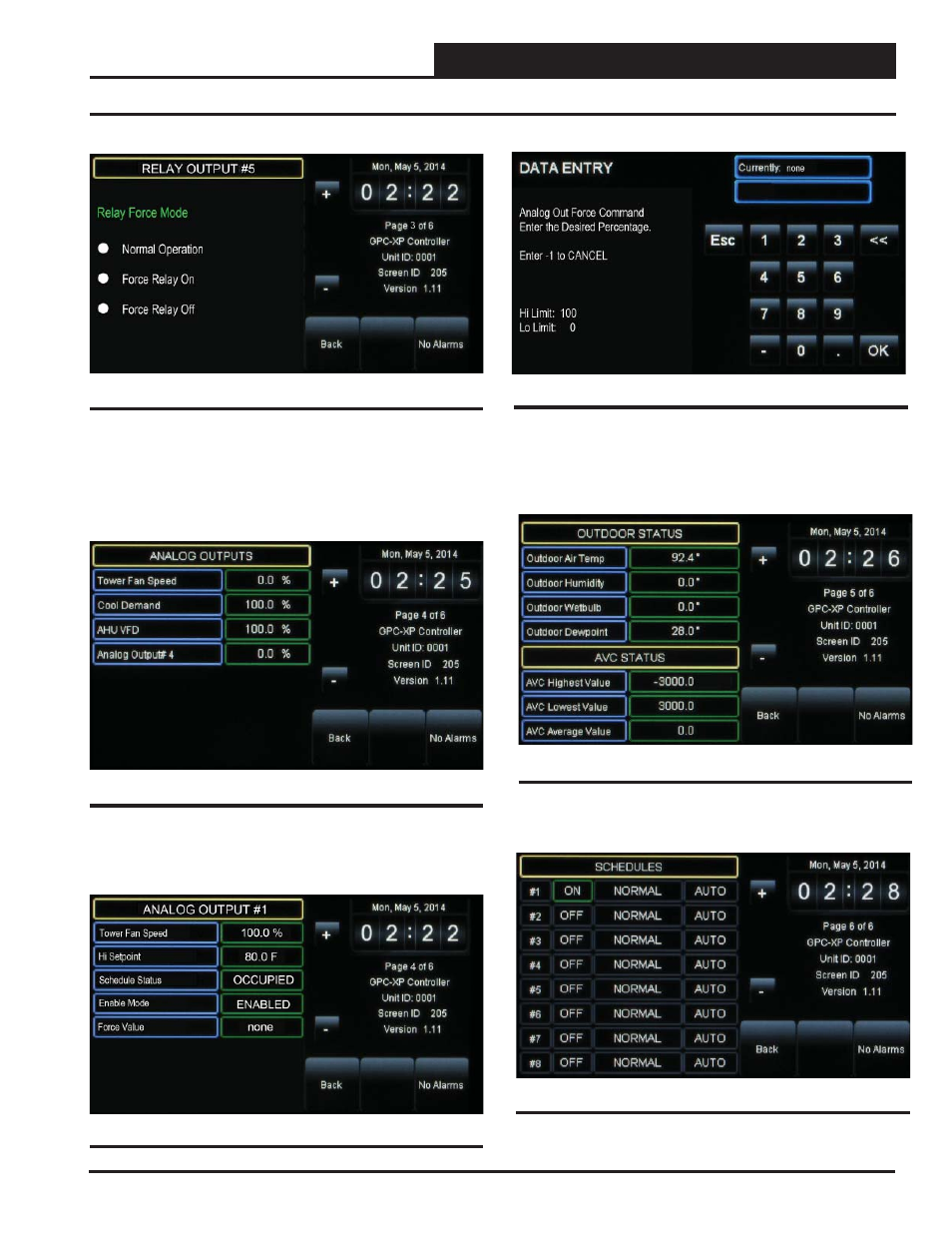 Gpc-xp controller screens | Orion System System Manager TS II For GPC-XP User Manual | Page 15 / 24