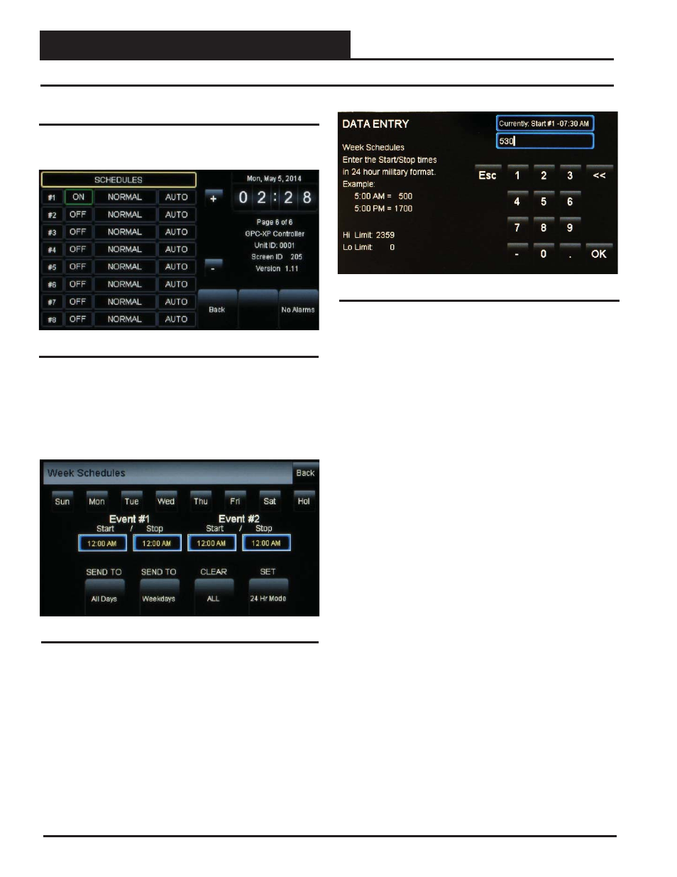 Schedules, Viewing and setting schedules, Smts ii for gpc-xp technical guide 16 | Orion System System Manager TS II For GPC-XP User Manual | Page 16 / 24