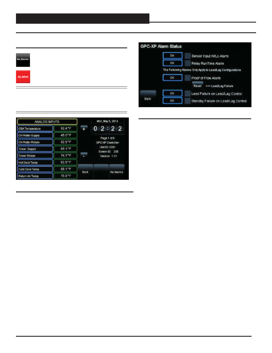Vcm-x co, Vcm-x co alarms, Viewing and enabling/disabling alarms | Orion System System Manager TS II For GPC-XP User Manual | Page 18 / 24