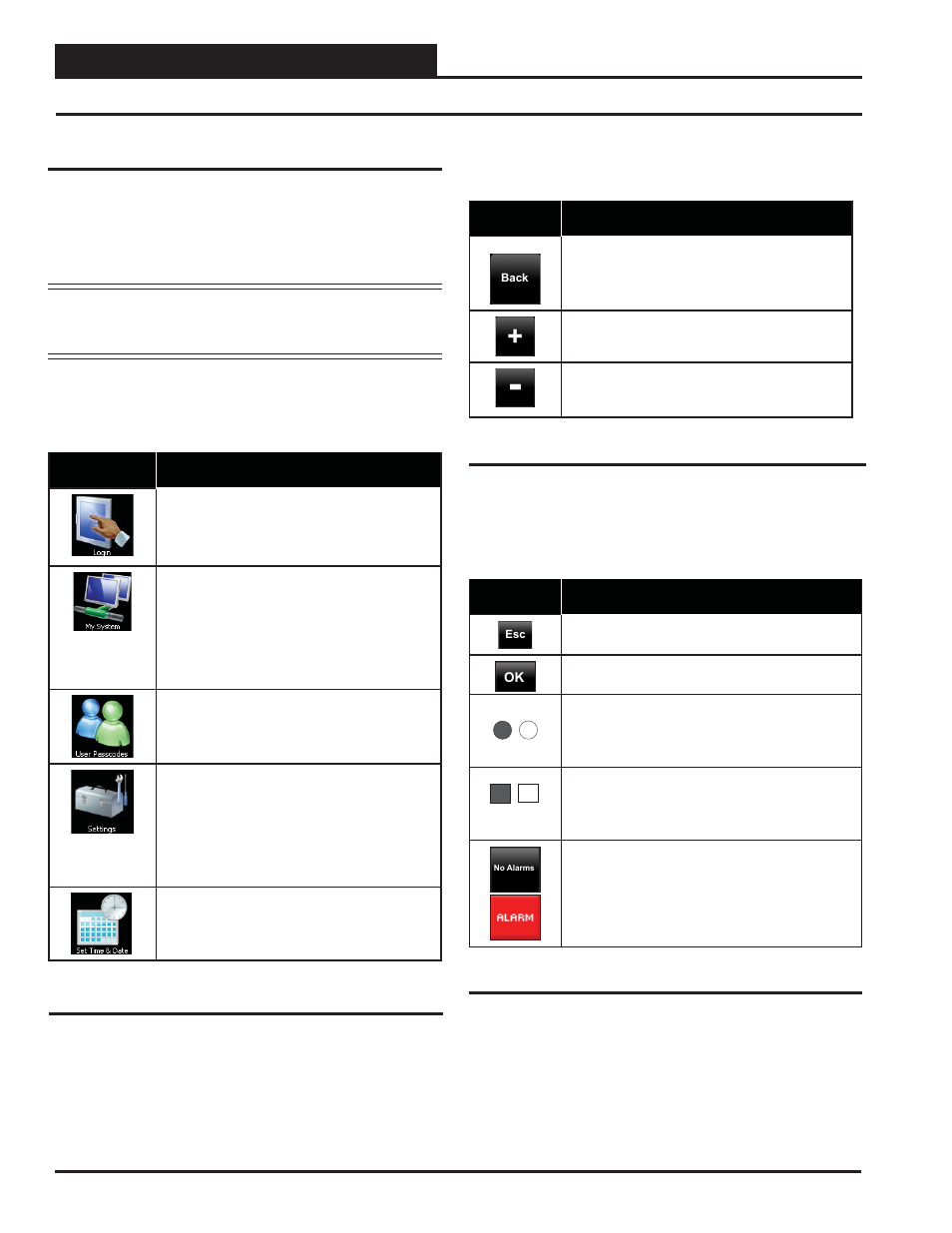 Navigation, Main screen icons and button functions, Smts ii for gpc-xp technical guide 8 | Icons and button functions | Orion System System Manager TS II For GPC-XP User Manual | Page 8 / 24