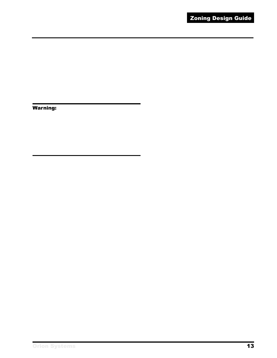 Orion System Zoning User Manual | Page 13 / 32