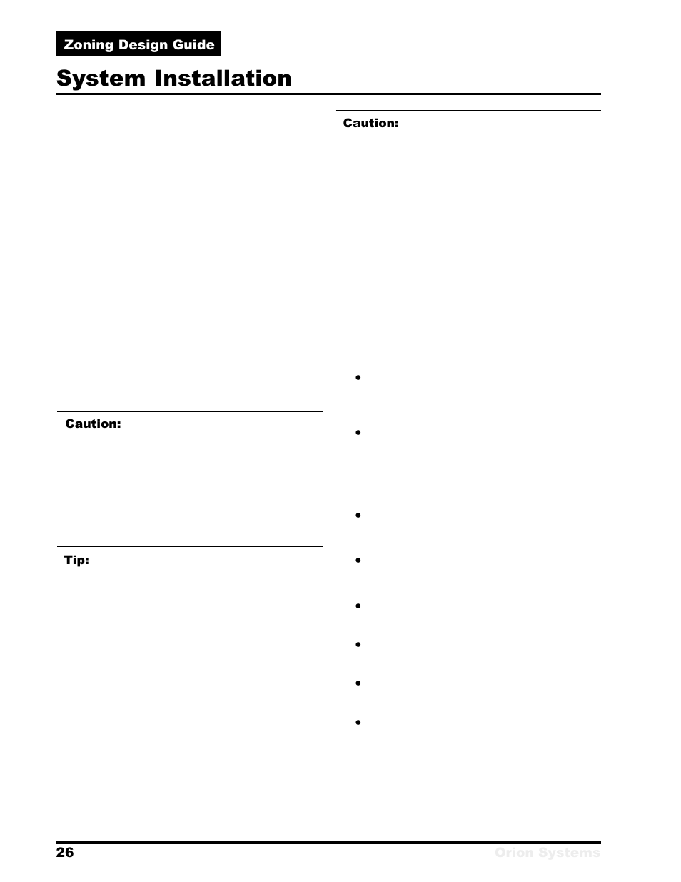 System installation | Orion System Zoning User Manual | Page 26 / 32