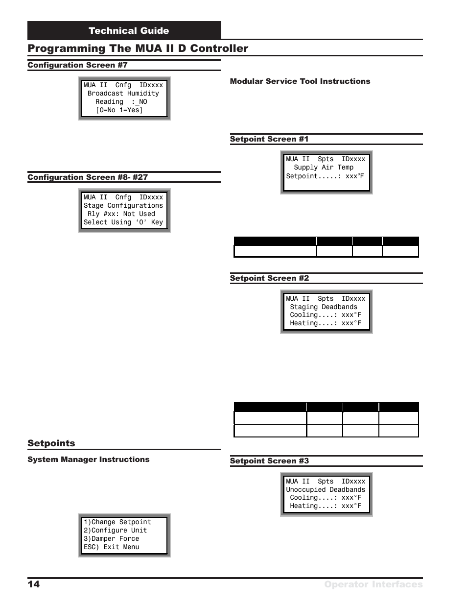 Programming the mua ii d controller | Orion System MUA II D Controllers Operator Interfaces User Manual | Page 14 / 24