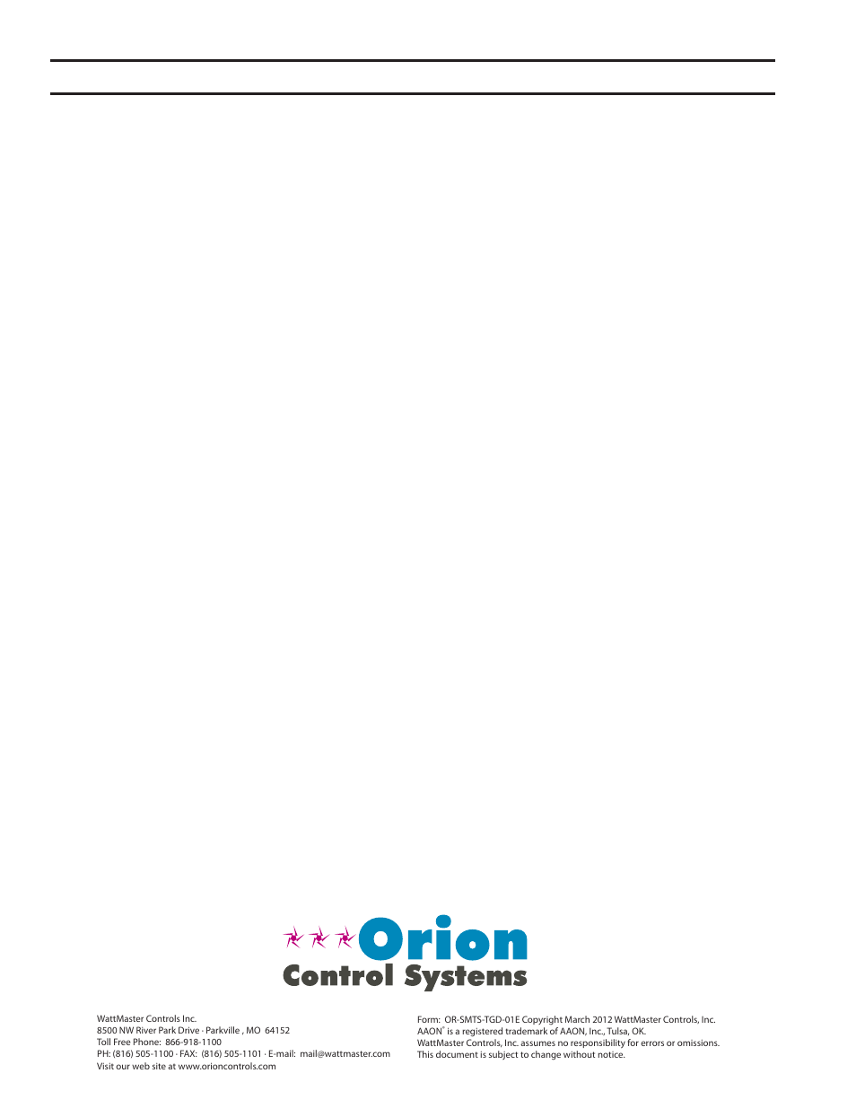 Orion System OE392-10 System Manager TS User Manual | Page 2 / 80