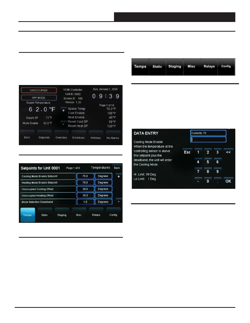 Vcm & vcm-x controllers, Accessing and entering vcm & vcm-x setpoints, Smts technical guide | 25 accessing and entering vcm & vcm-x setpoints | Orion System OE392-10 System Manager TS User Manual | Page 25 / 80