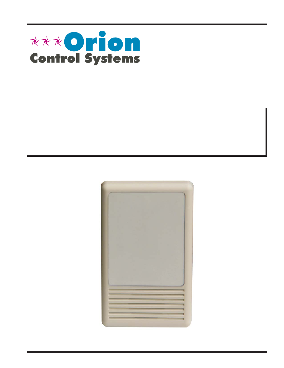 Orion System CO2 Sensor v.1 User Manual | 12 pages