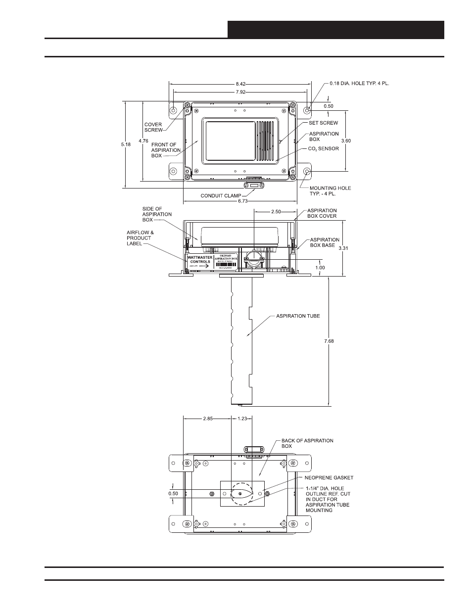 Sensor, Duct mounted co, Sensor installation | Orion System CO2 Sensor v.1 User Manual | Page 7 / 12