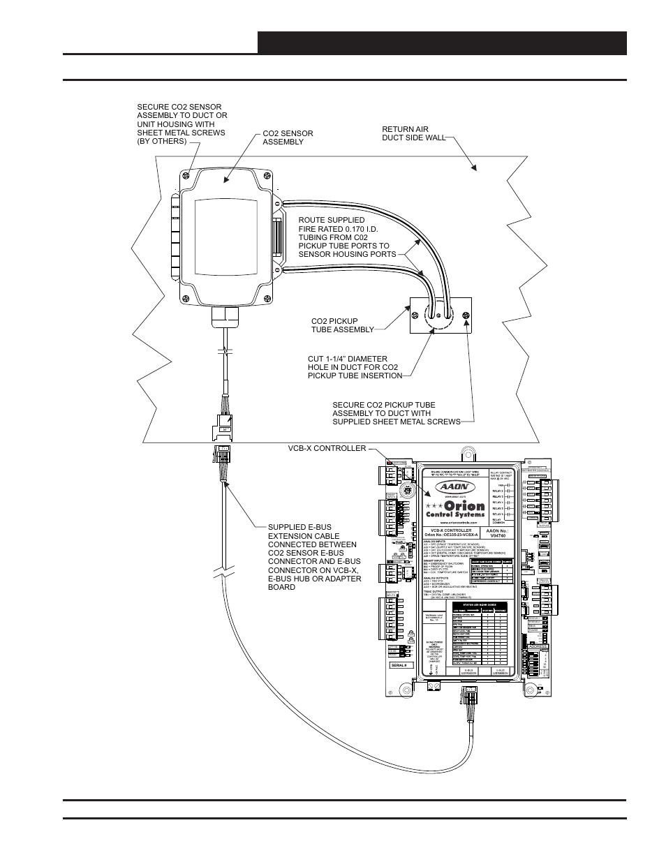 Duct mounted e-bus co, Sensor installation, Technical guide duct mounted e-bus co | Sensor technical guide 5, Sensor, 01uf | Orion System OE256-07 Duct Mounted v.1 User Manual | Page 5 / 8