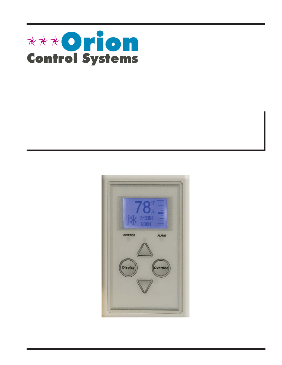 Orion System E-BUS Digital Room v.1 User Manual | 16 pages