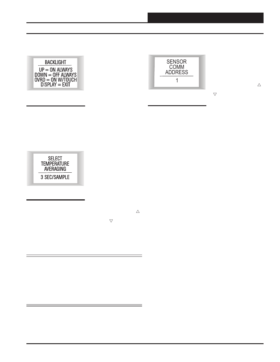E-bus digital room sensor, Appendix, Sensor 1 comm address | Orion System E-BUS Digital Room v.1 User Manual | Page 11 / 16