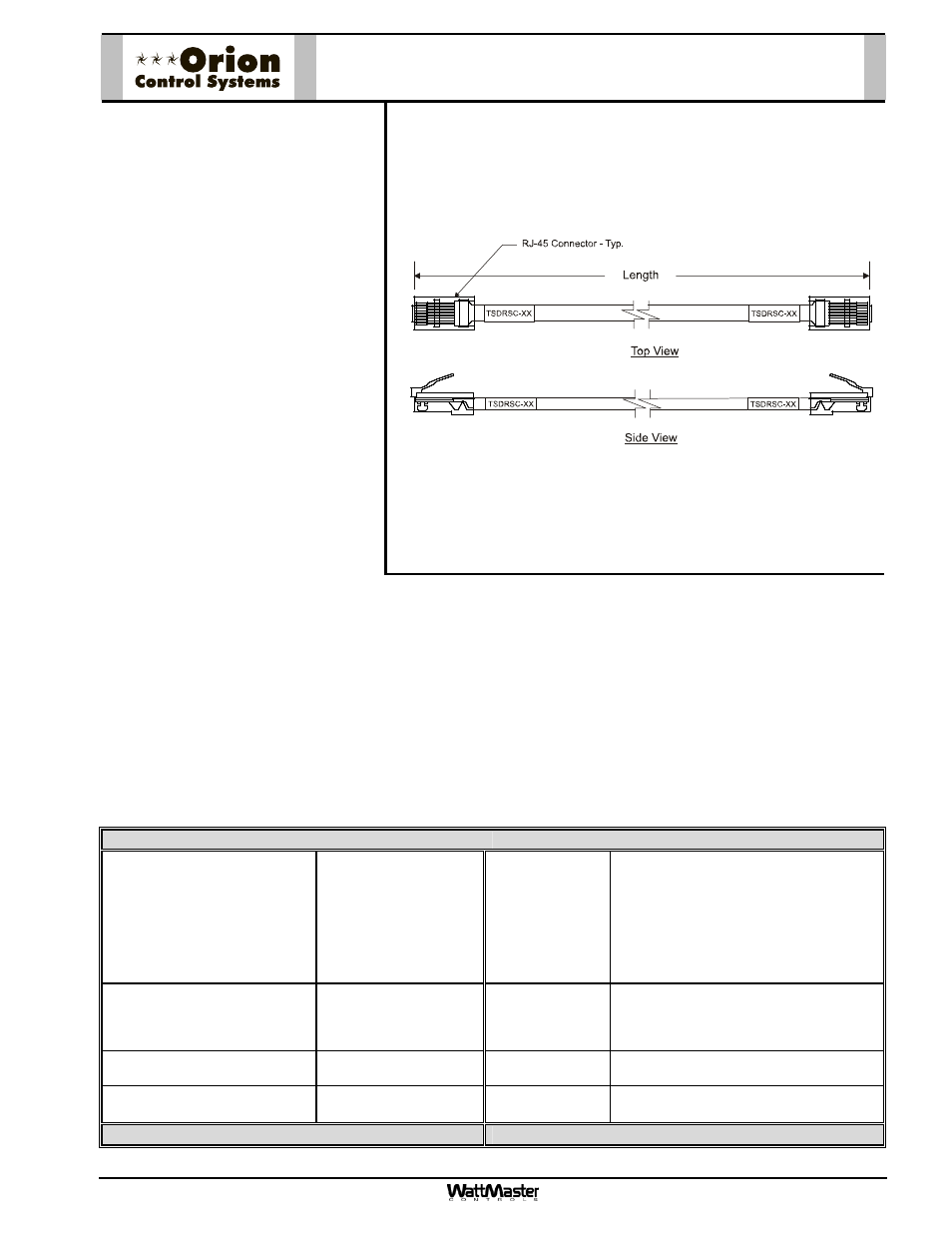 Tsdrsc-xx digital sensor cable, Description | Orion System OE217-00 User Manual | Page 2 / 38