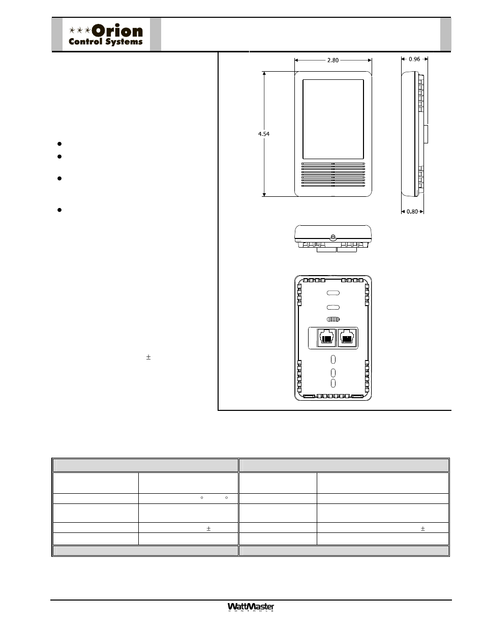 Description, Mounting, Sensor | Orion System OE217-00 User Manual | Page 33 / 38