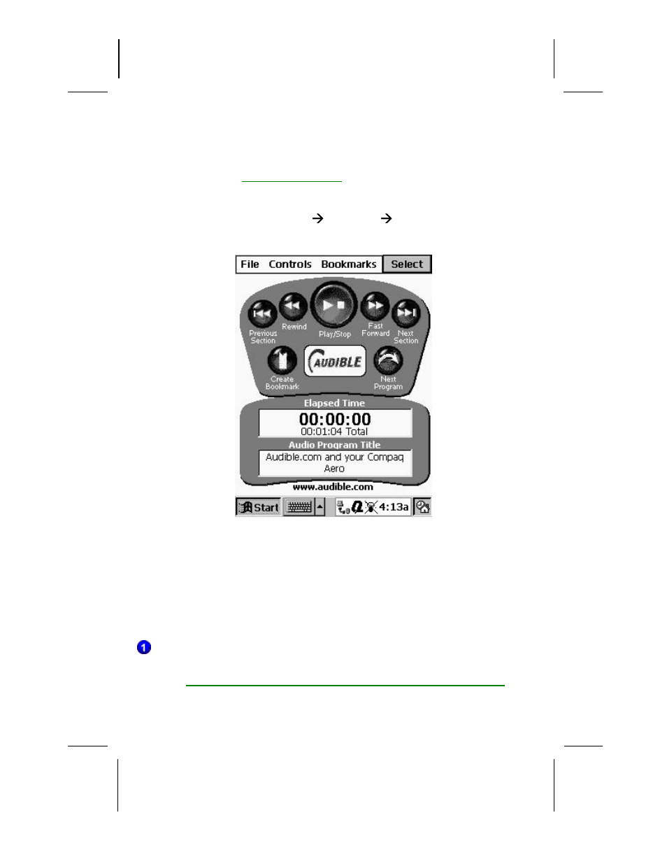 Using audibleplayer, Installing audiblemanager | Compaq AERO 2100 User Manual | Page 114 / 192