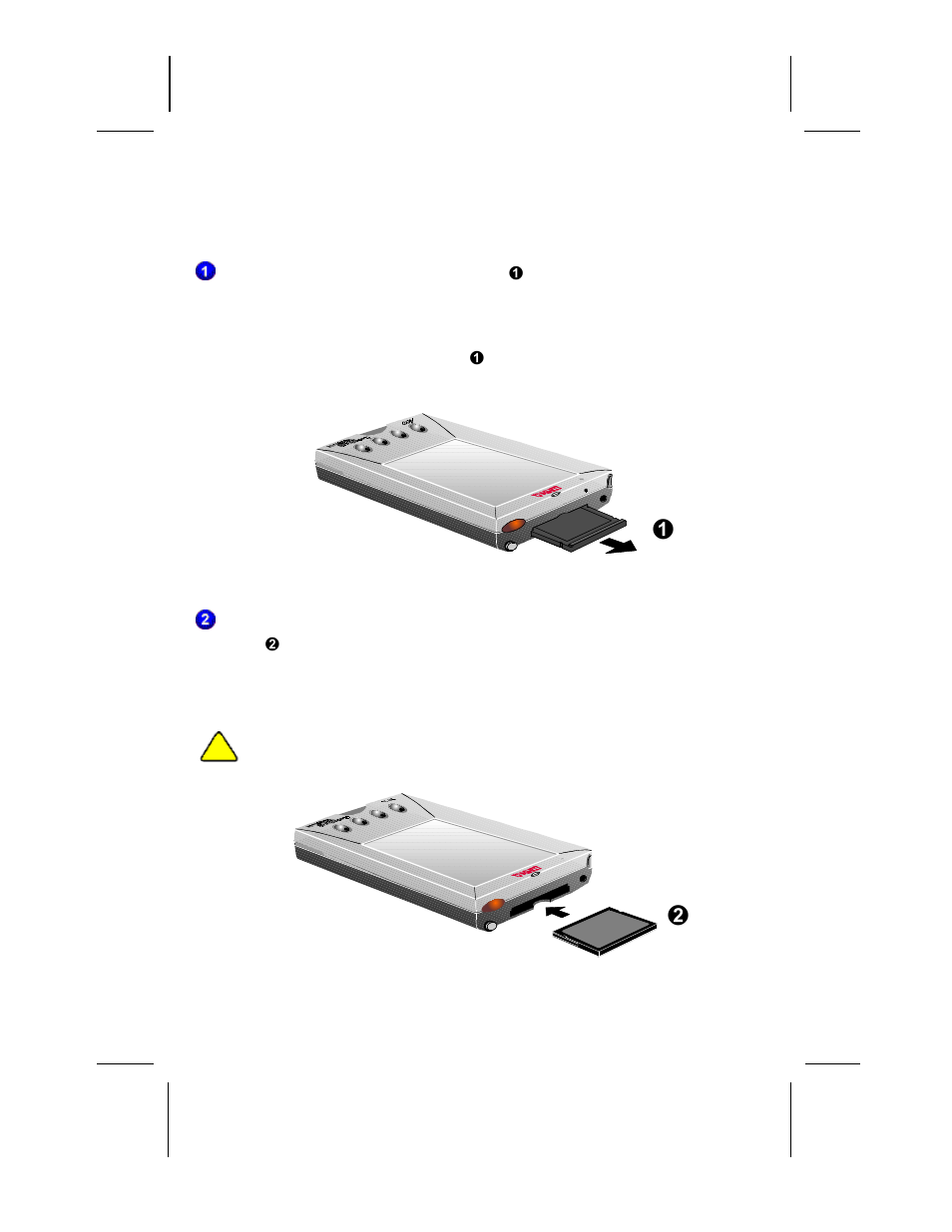 Inserting a compactflash card, Nserting a, Ompact | Lash | Compaq AERO 2100 User Manual | Page 125 / 192