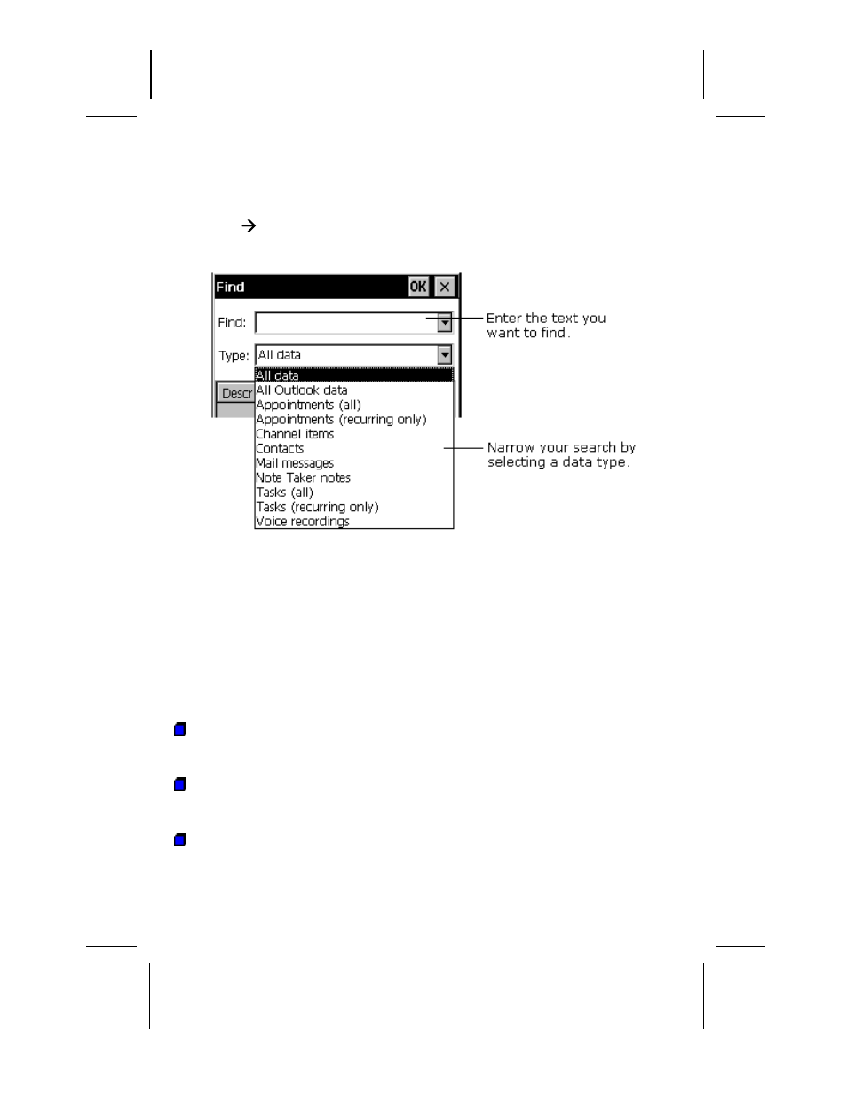 Finding information on your device, Viewing information on your device, Inding | Nformation, Iewing | Compaq AERO 2100 User Manual | Page 34 / 192