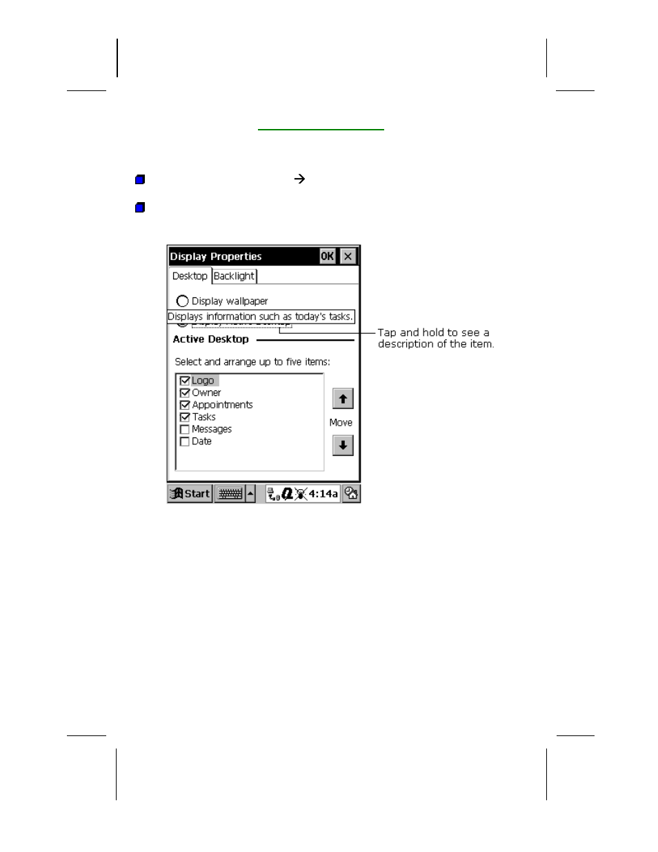 Display properties screen | Compaq AERO 2100 User Manual | Page 36 / 192