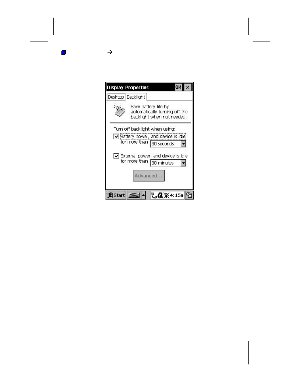 Setting the backlight timeout | Compaq AERO 2100 User Manual | Page 39 / 192