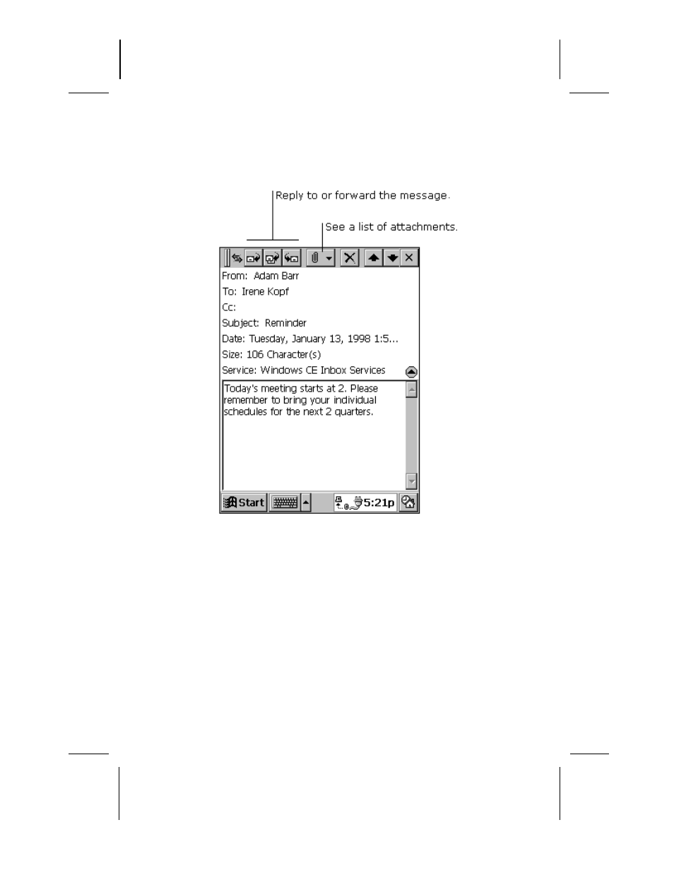 Receive messages | Compaq AERO 2100 User Manual | Page 92 / 192