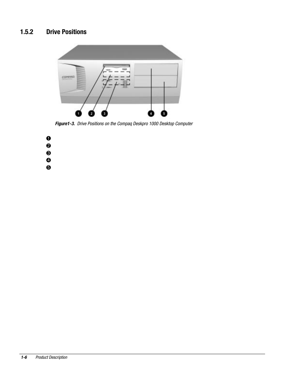2 drive positions | Compaq DESKPRO 1000 User Manual | Page 14 / 99