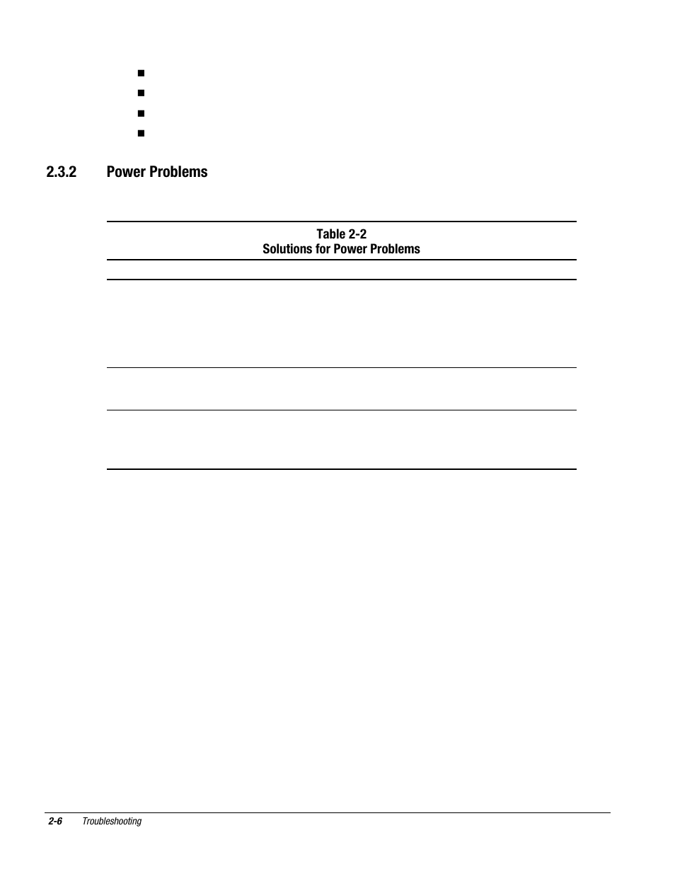 2 power problems | Compaq DESKPRO 1000 User Manual | Page 22 / 99