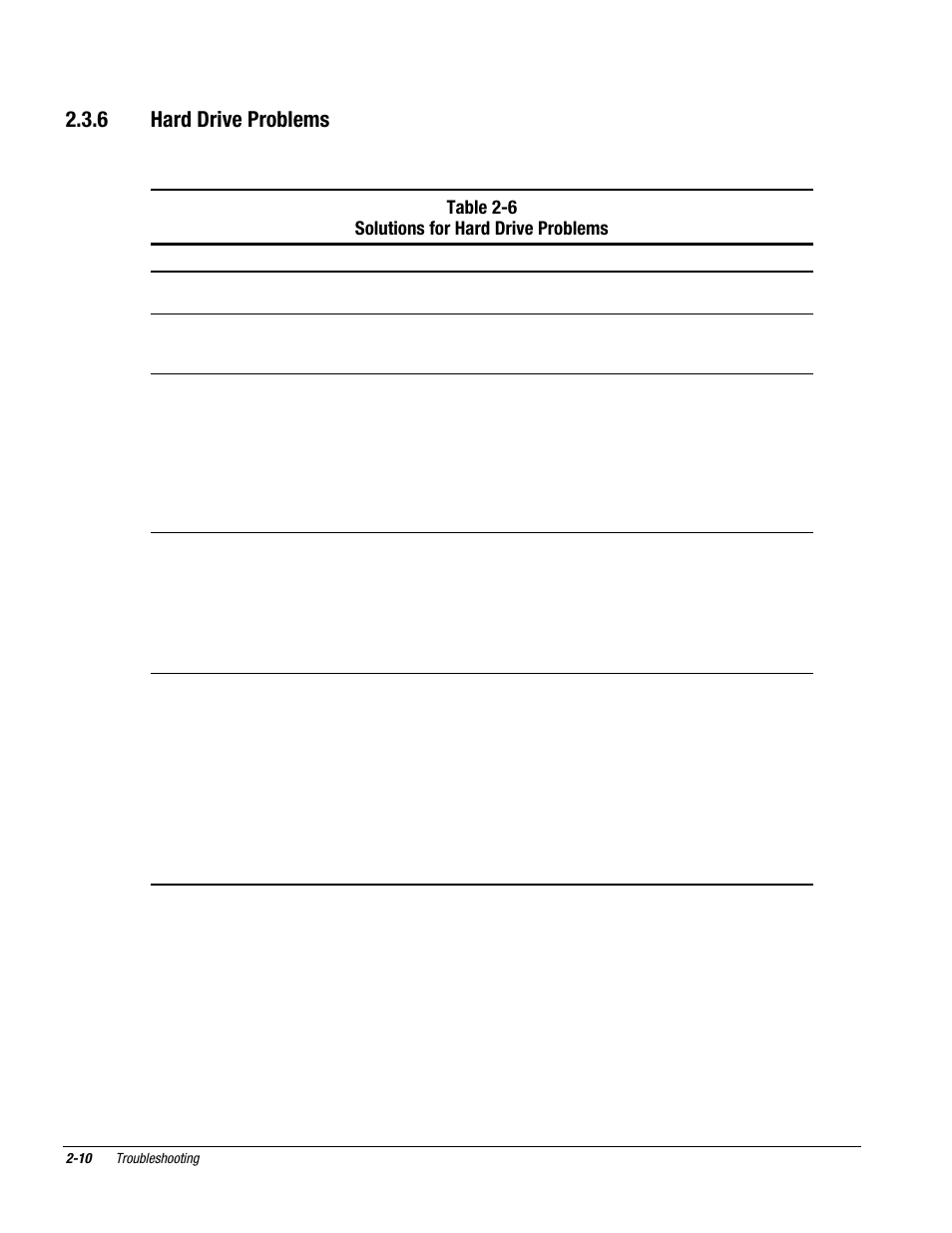 6 hard drive problems | Compaq DESKPRO 1000 User Manual | Page 26 / 99