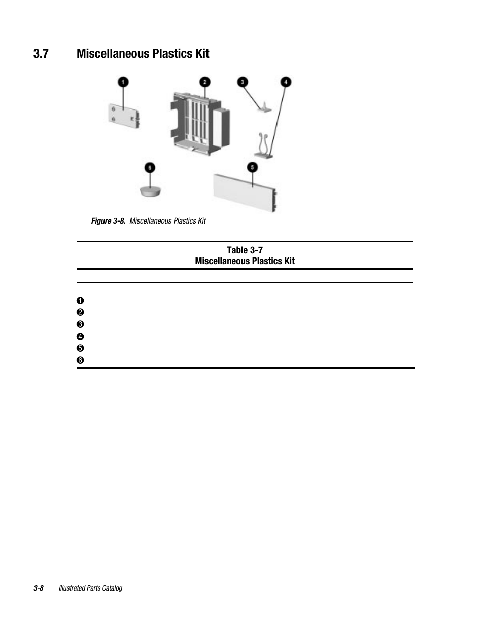 7 miscellaneous plastics kit | Compaq DESKPRO 1000 User Manual | Page 36 / 99