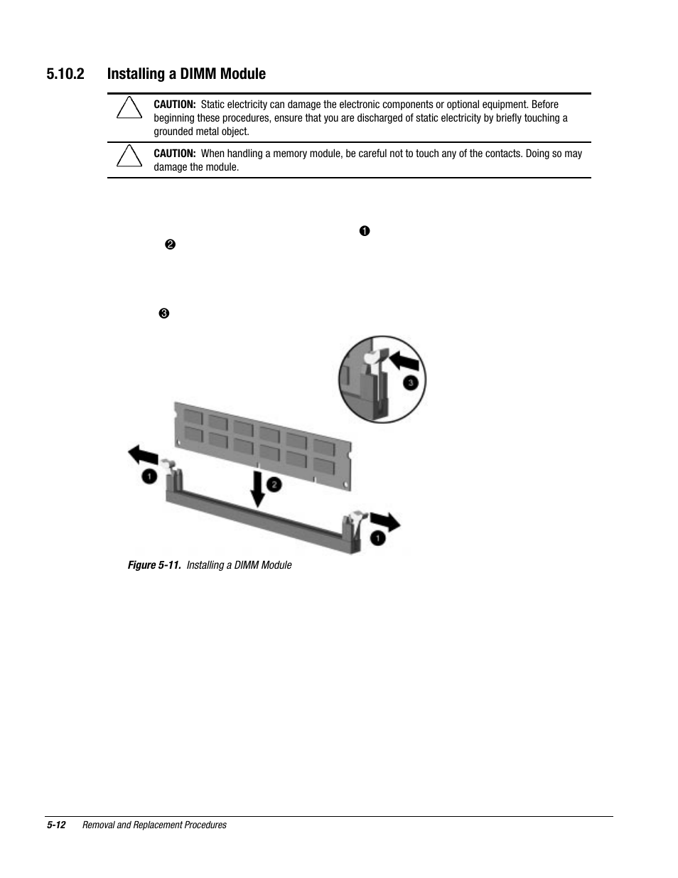 2 installing a dimm module | Compaq DESKPRO 1000 User Manual | Page 54 / 99