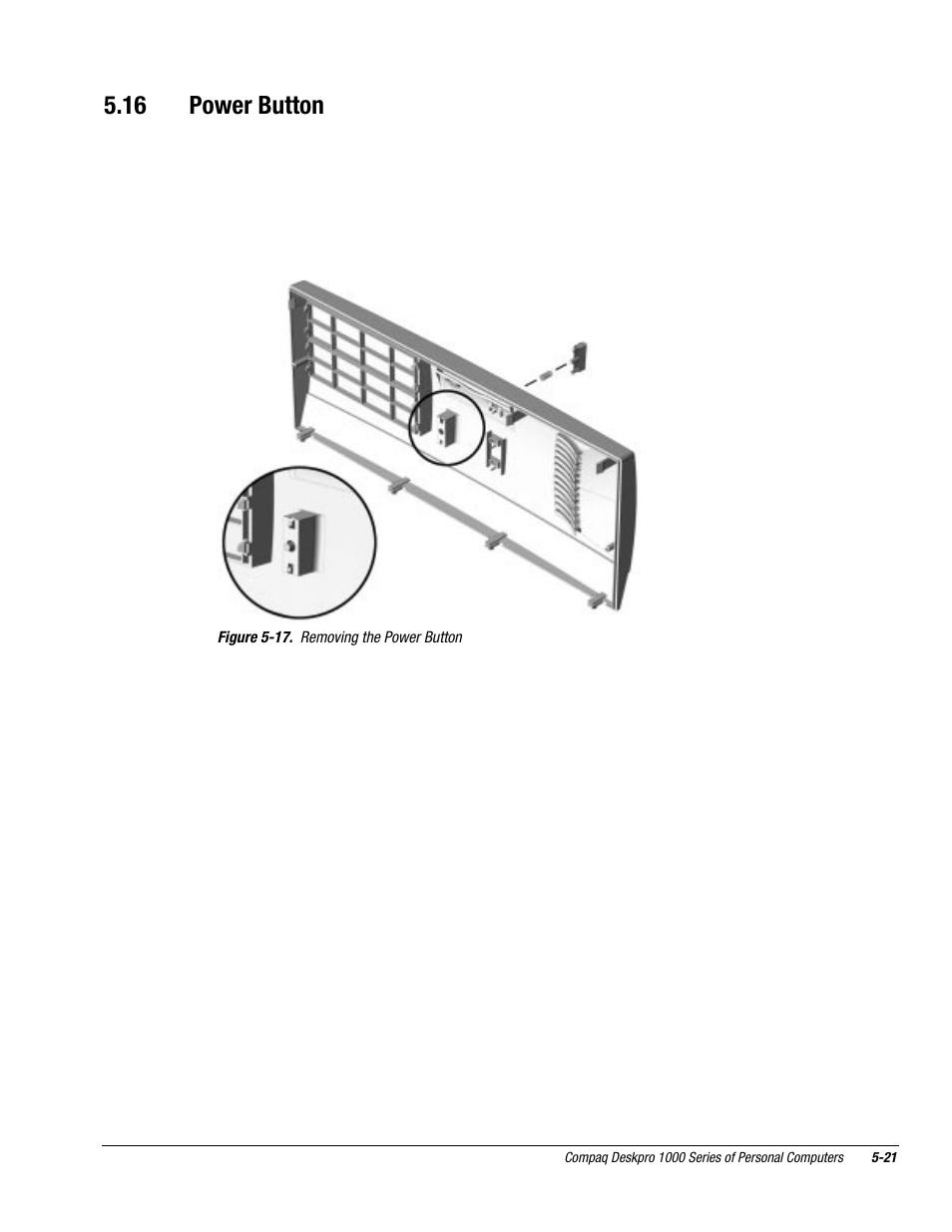 16 power button | Compaq DESKPRO 1000 User Manual | Page 63 / 99