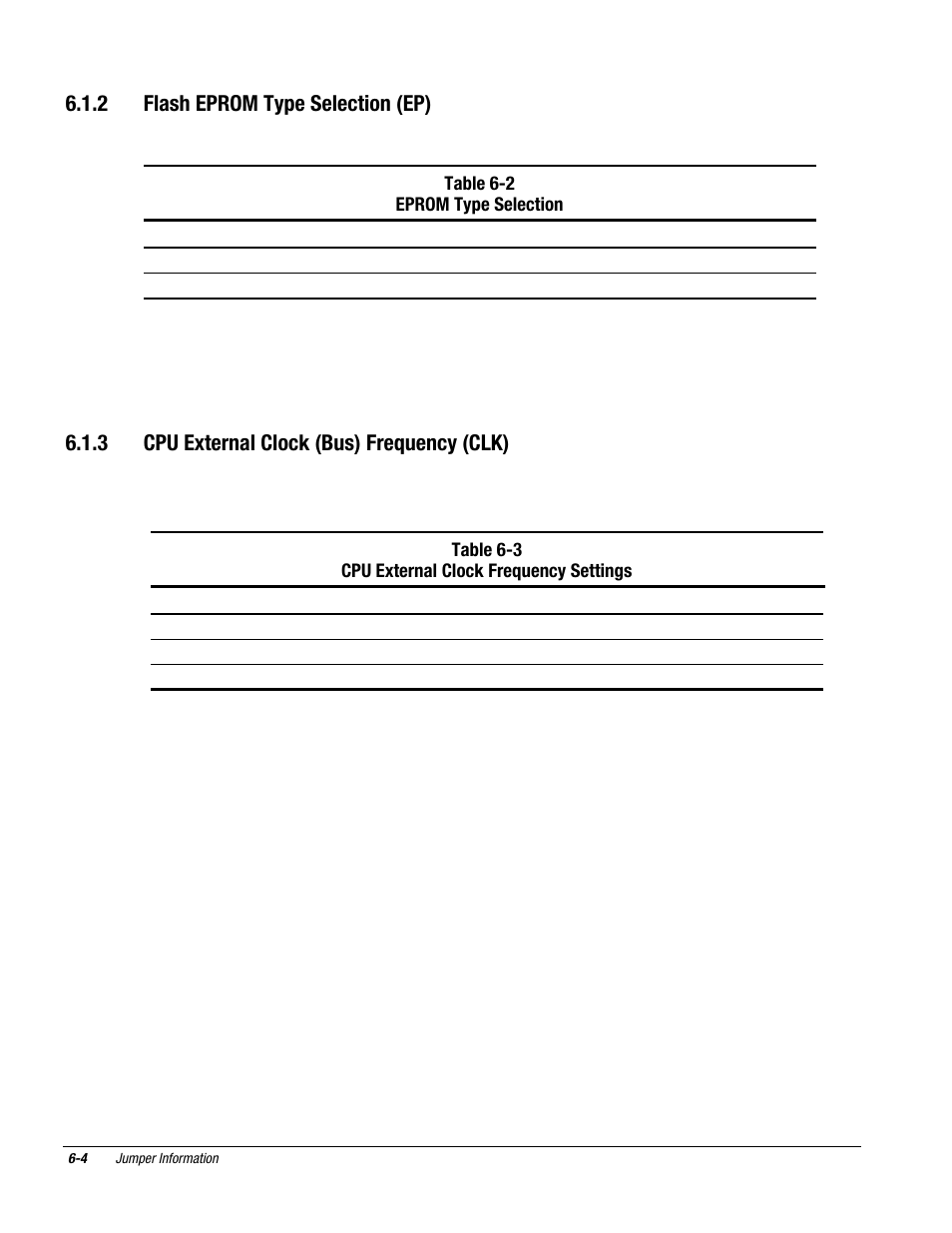 2 flash eprom type selection (ep), 3 cpu external clock (bus) frequency (clk) | Compaq DESKPRO 1000 User Manual | Page 73 / 99