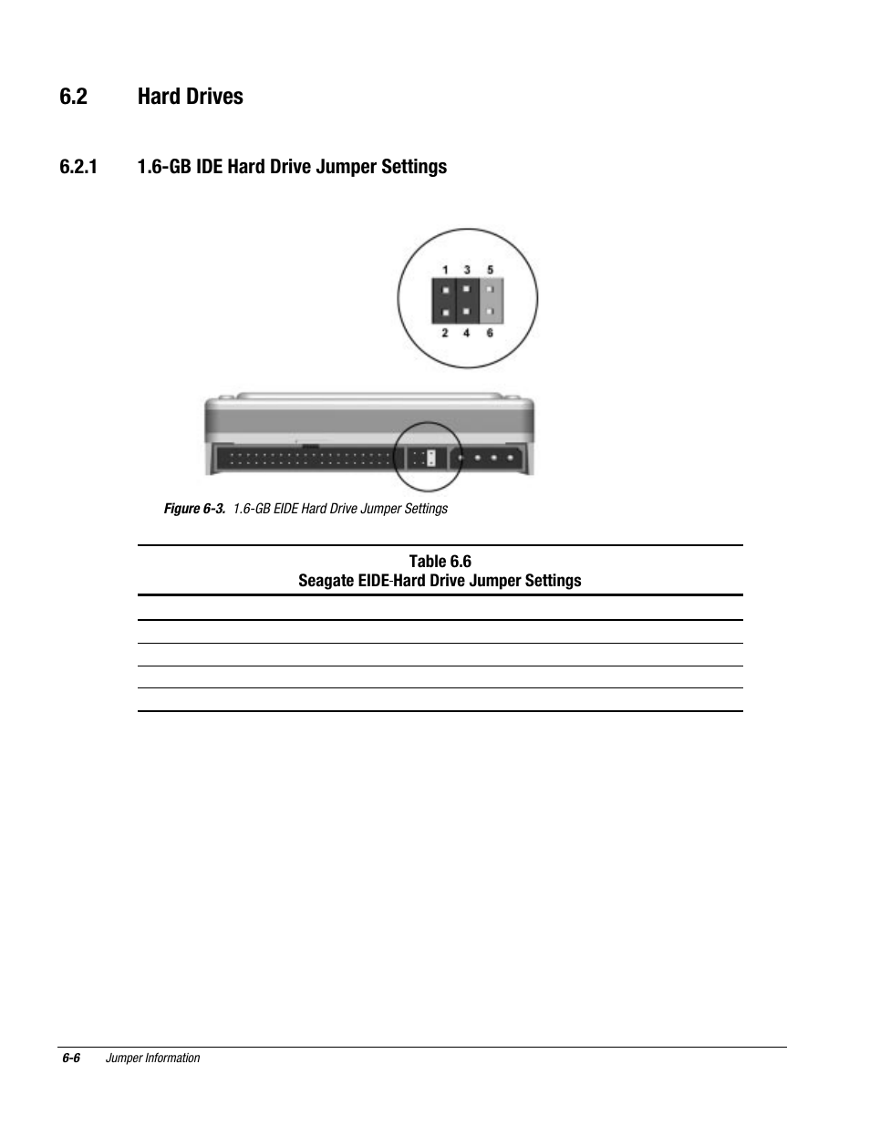 2 hard drives, 1 1.6-gb ide hard drive jumper settings | Compaq DESKPRO 1000 User Manual | Page 75 / 99