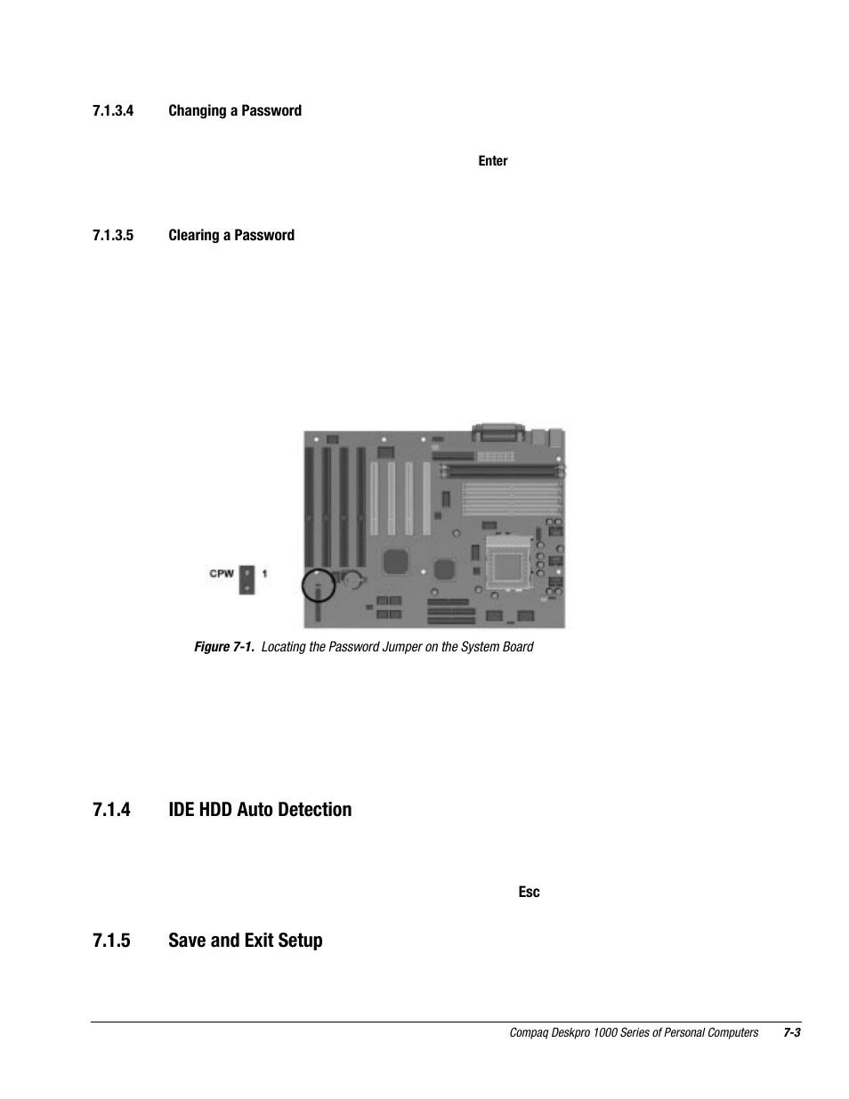 4 ide hdd auto detection, 5 save and exit setup | Compaq DESKPRO 1000 User Manual | Page 78 / 99