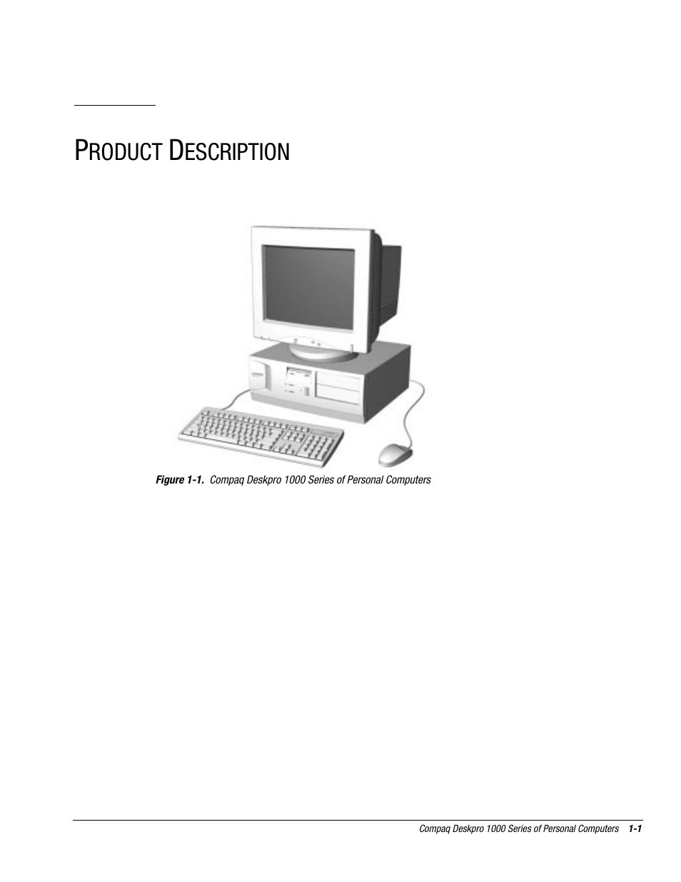 Product description | Compaq DESKPRO 1000 User Manual | Page 9 / 99