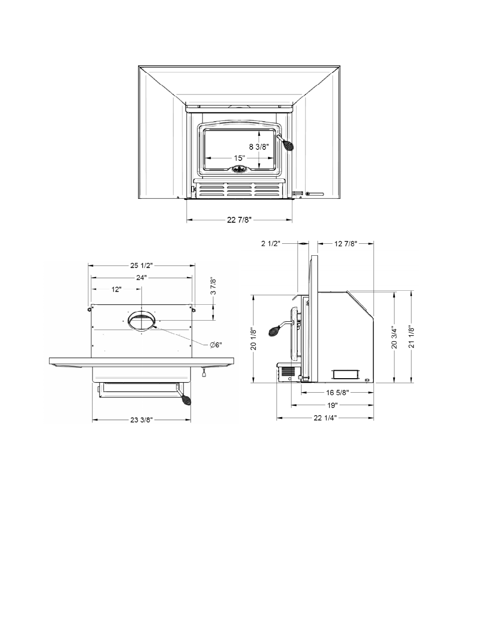 Osburn 1100 insert dimensions | Osburn OB01151 User Manual | Page 4 / 31