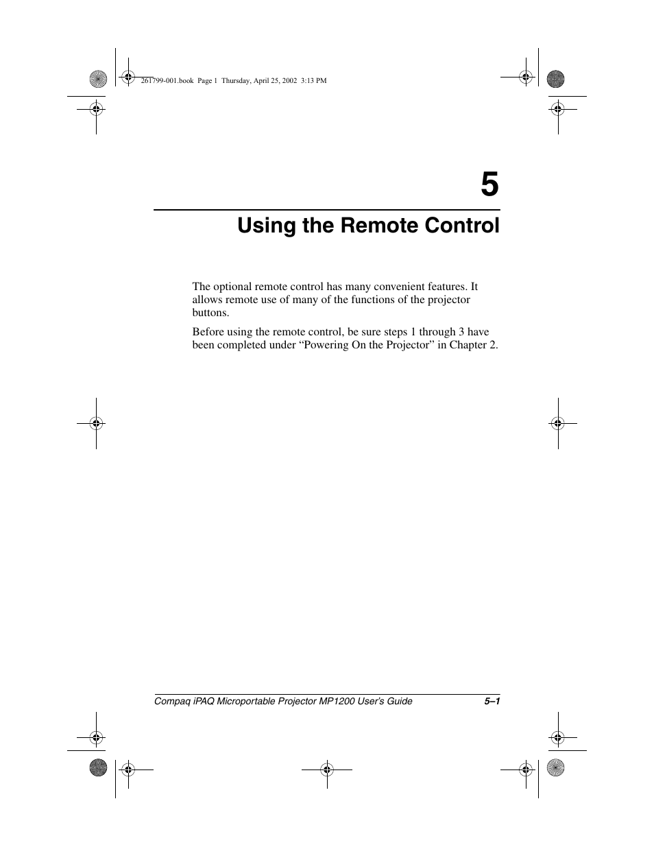 Using the remote control | Compaq MP1200 User Manual | Page 38 / 67