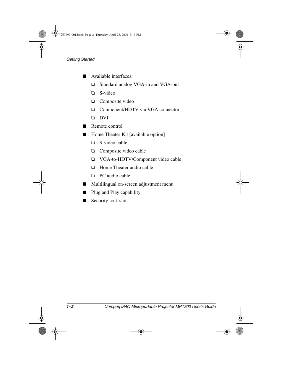 Compaq MP1200 User Manual | Page 4 / 67