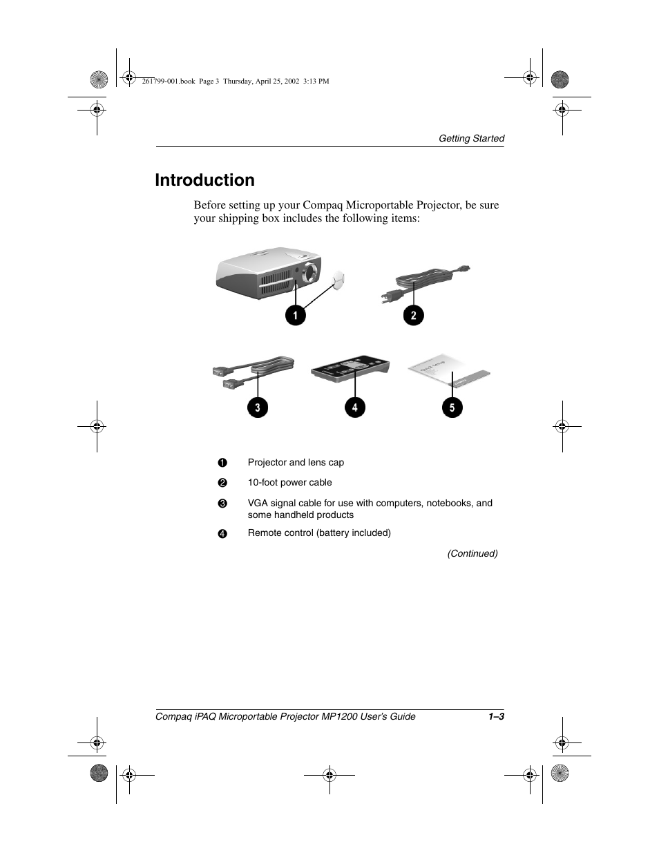 Introduction | Compaq MP1200 User Manual | Page 5 / 67