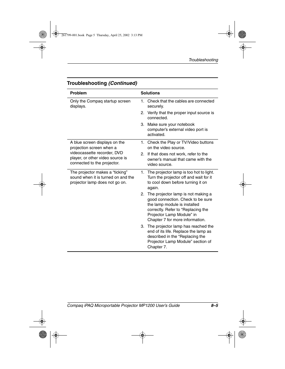 Compaq MP1200 User Manual | Page 60 / 67