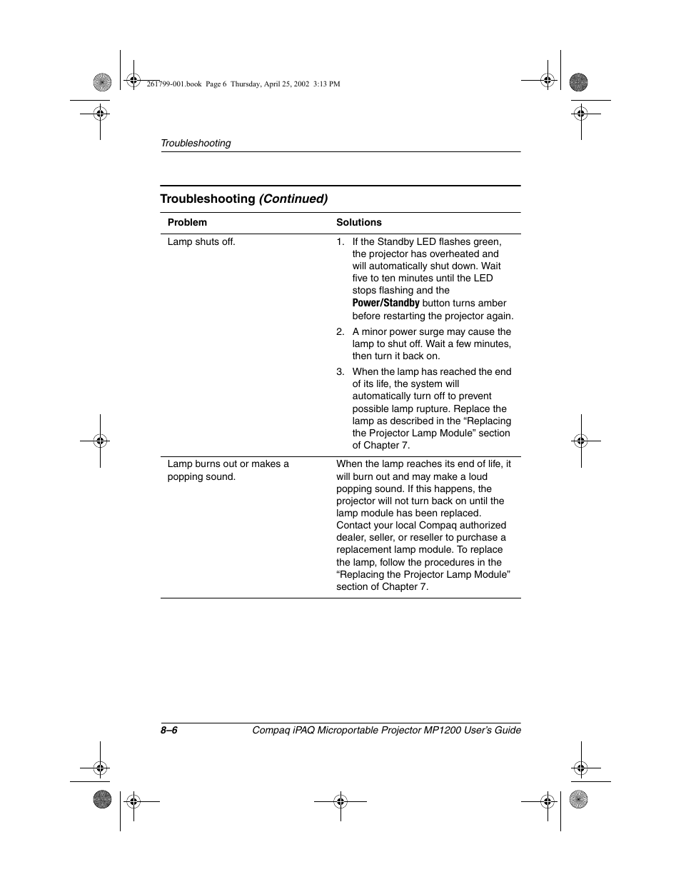 Compaq MP1200 User Manual | Page 61 / 67