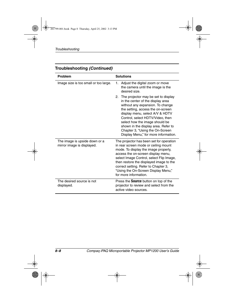 Compaq MP1200 User Manual | Page 63 / 67