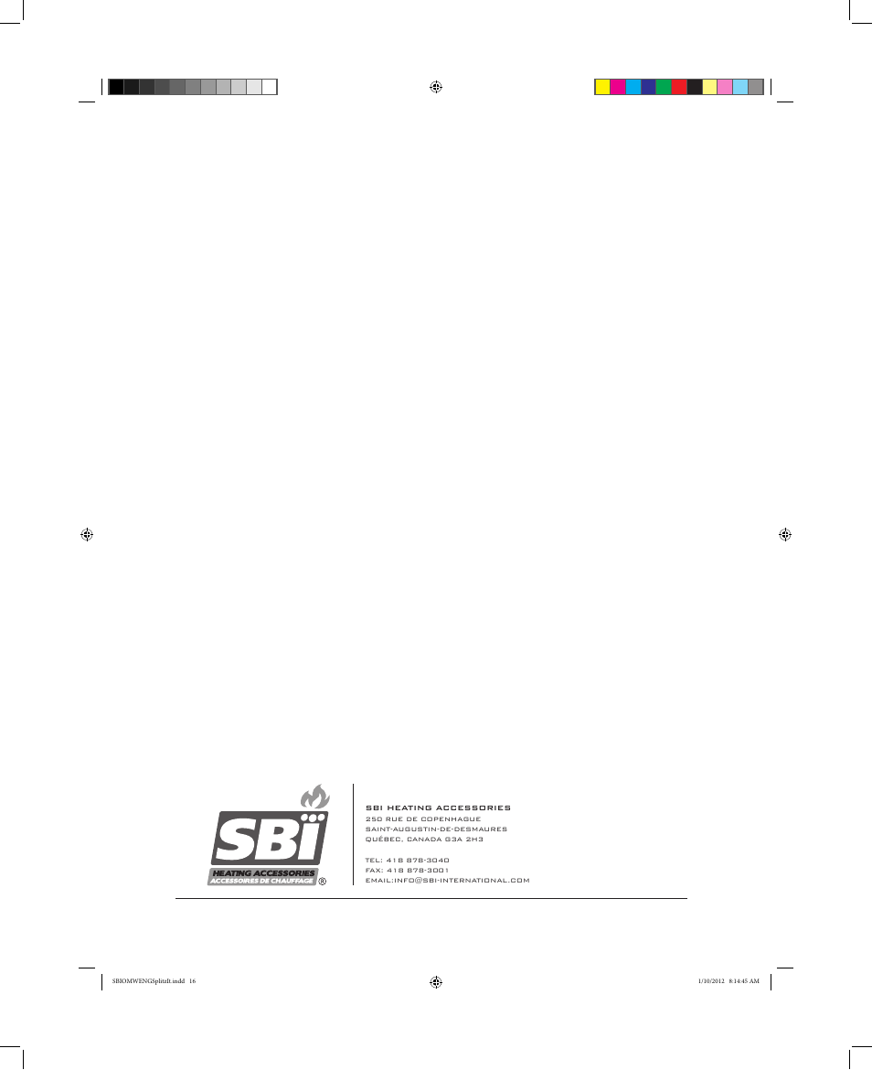 Osburn AC02585 User Manual | Page 16 / 16